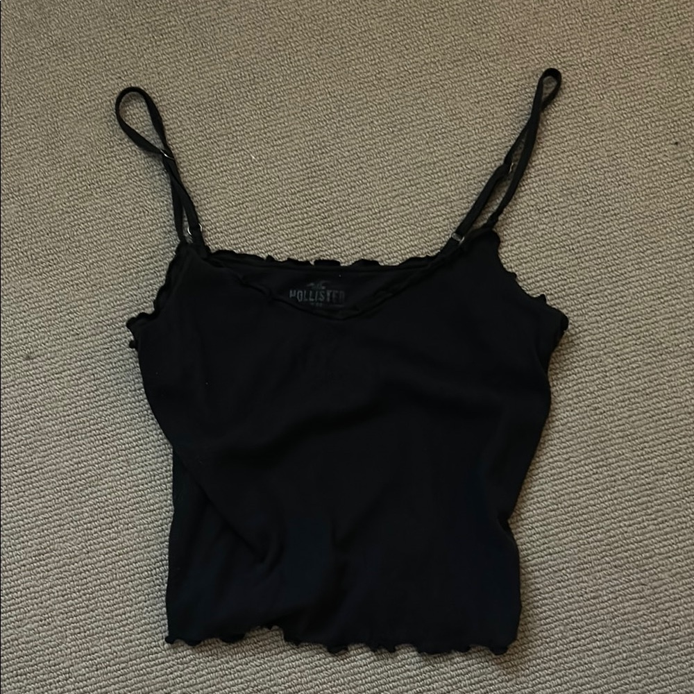 Hollister Black Fitted Crop Camisole